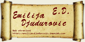 Emilija Đudurović vizit kartica